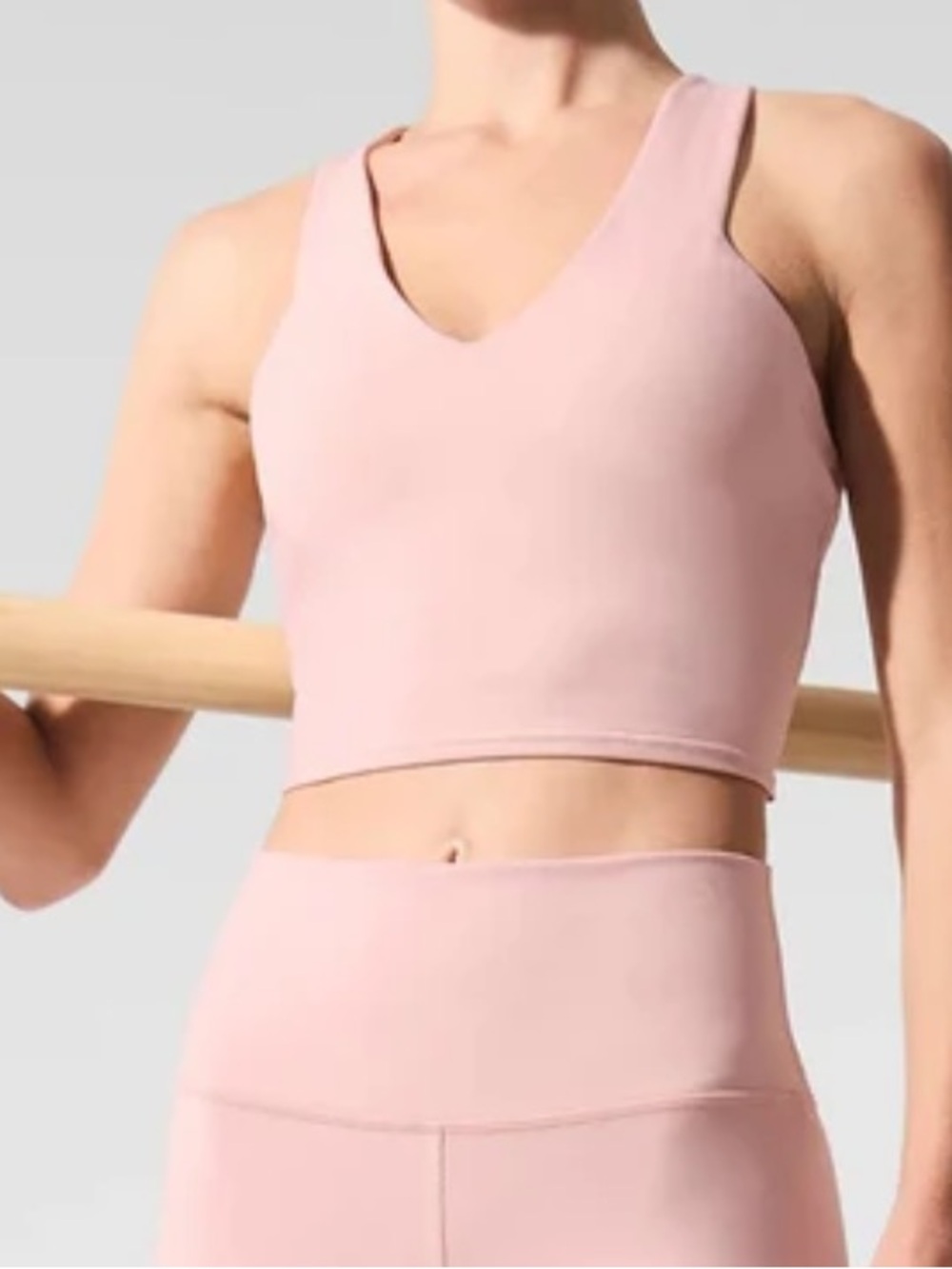 Alo Airbrush Real Bra Tank Pink Quartz